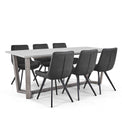 image of the Epsom 210cm Rectangular Dining Table with chairs