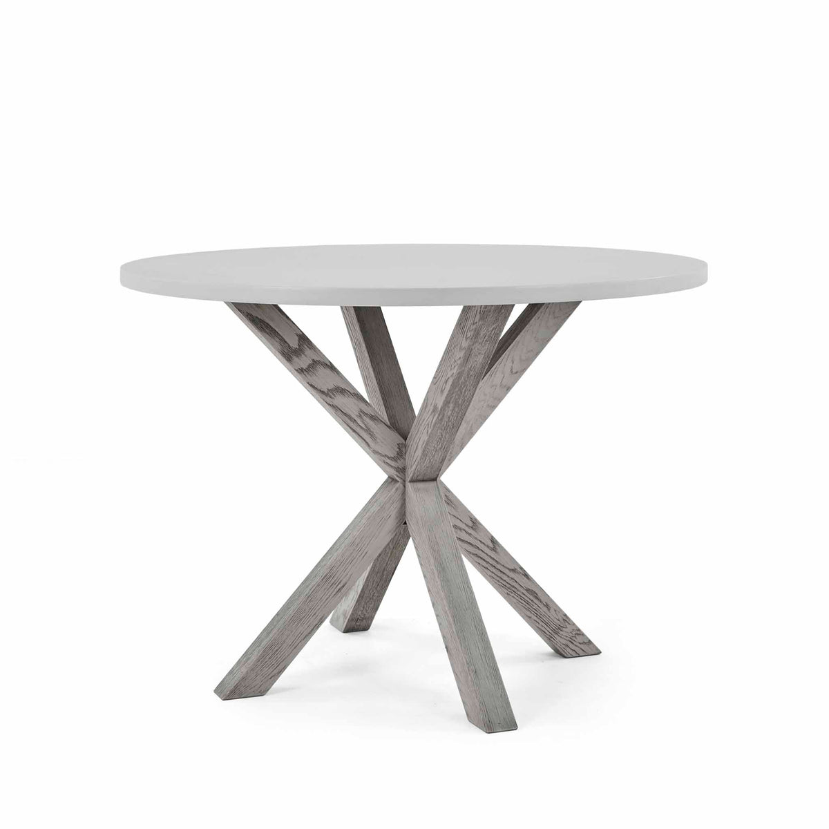 Epsom 110cm Round Dining Table with concrete effect top