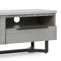 close up of the drawer on the Epsom 90cm Small TV Stand