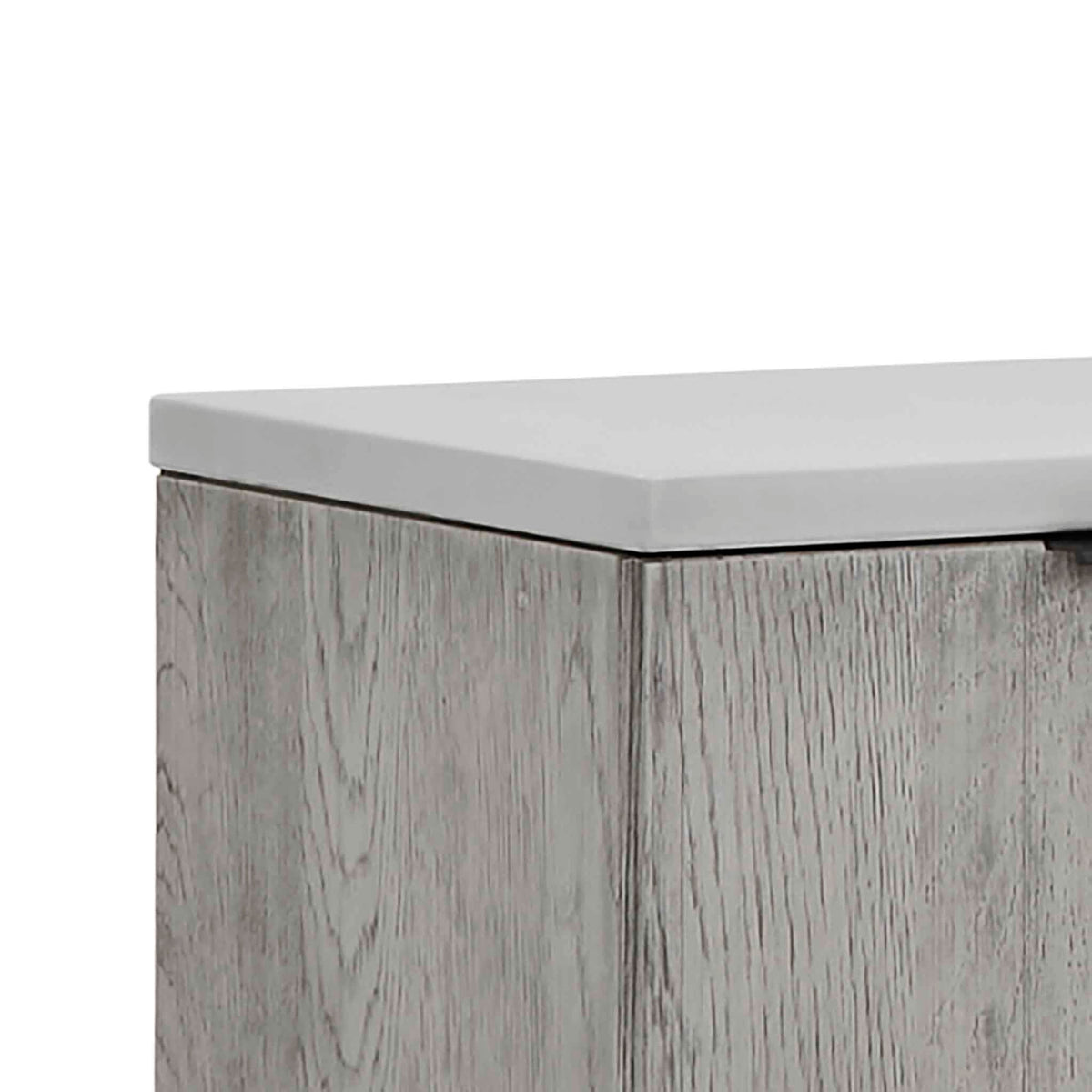 close up of the concrete effect top on the Epsom 130cm Large TV Stand