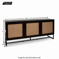 Mia Black Smart Sideboard Cabinet Dimensions