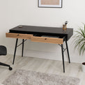 Anders Wireless Smart Office Desk for Work From Home Laptop Computer with 2 Drawers