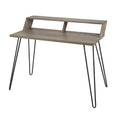 Bea Lime Wash & Charcoal Smart Office Desk Scandi Style