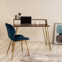 Bea Walnut & Gold Smart Office Desk Lifestyle