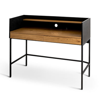 Koble Otto Smart Desk Oak and Black with Wireless Charging