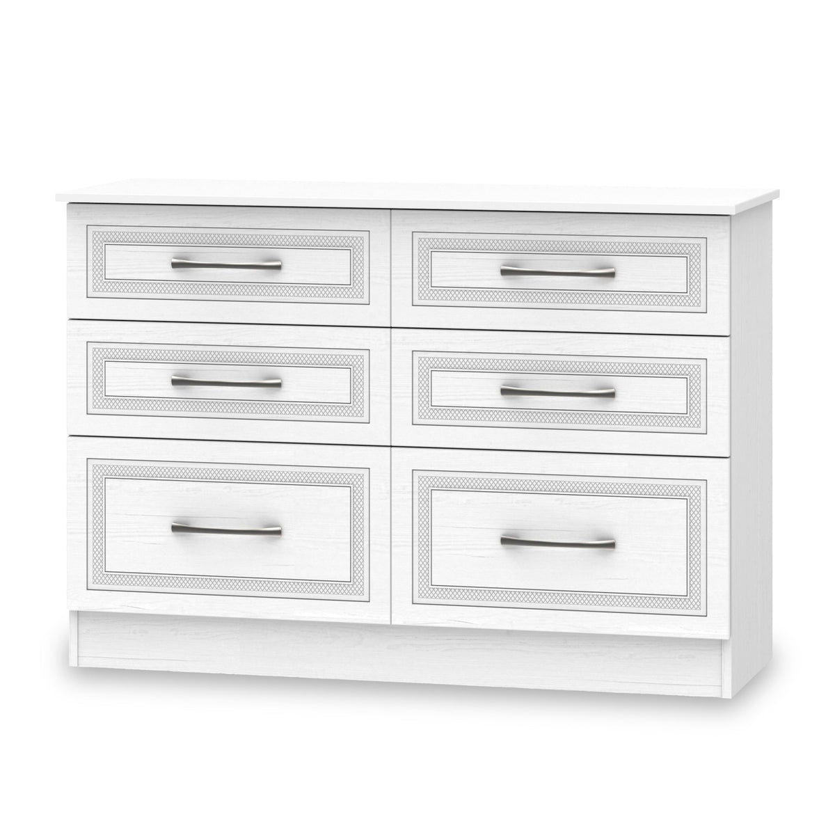 Killgarth White 6 Drawer Wide Chest from Roseland Furniture