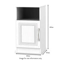 Killgarth White 1 door storage cupboard cabinet dimensions