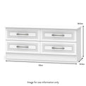 Killgarth White 4 Drawer Low Storage unit dimensions