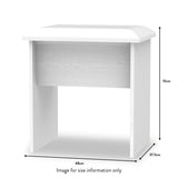 Killgarth White Dressing Table Vanity Stool  dimensions