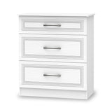 Killgarth White 3 Drawer Deep Chest from Roseland Furniture