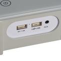Slias Light Grey Wireless Smart Tech Office Desk with USB ports