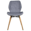Denver Dining Chair with Oak Legs, Slate Grey - Set of 2 Chairs