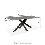 Harris 180cm Ceramic Dining Table