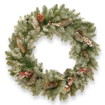 Snowy Dunhill Fir 20" Wreath