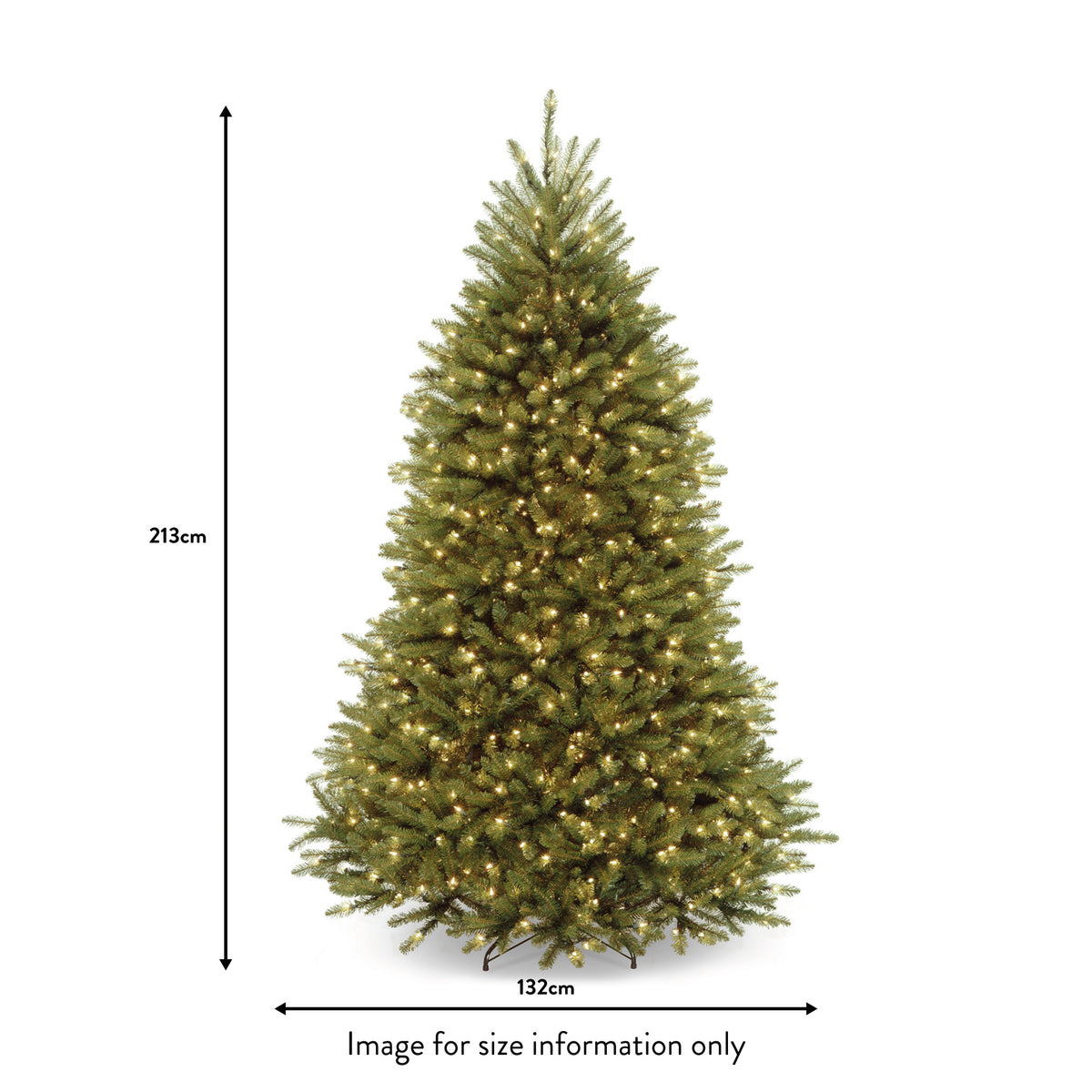 Dunhill Prelit Warm White LED Fir 7ft Tree dimensions