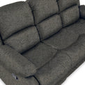 Anton Charcoal Zonica Leather Reclining 3 Seater Sofa