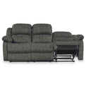Anton Charcoal Zonica Leather Reclining 3 Seater Sofa