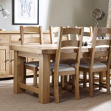 Malvern Oak Dining Chair with Padded Seat