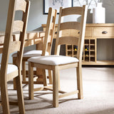 Malvern Oak Dining Chair with Padded Seat