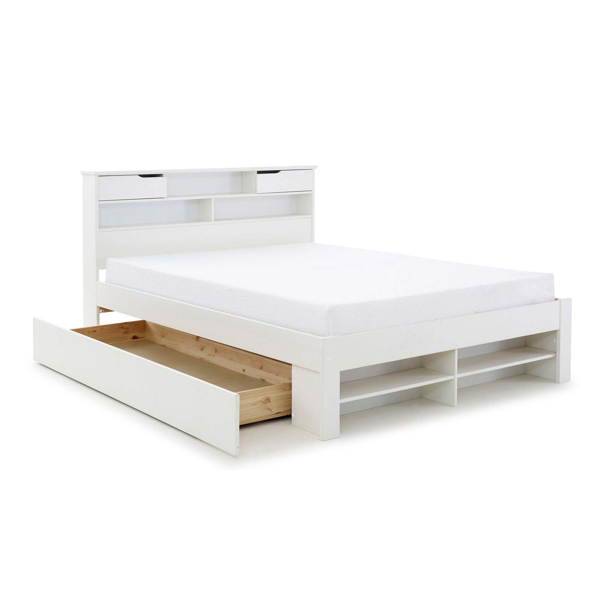 Farndon White Storage Bed with Drawers from Roseland Furniture