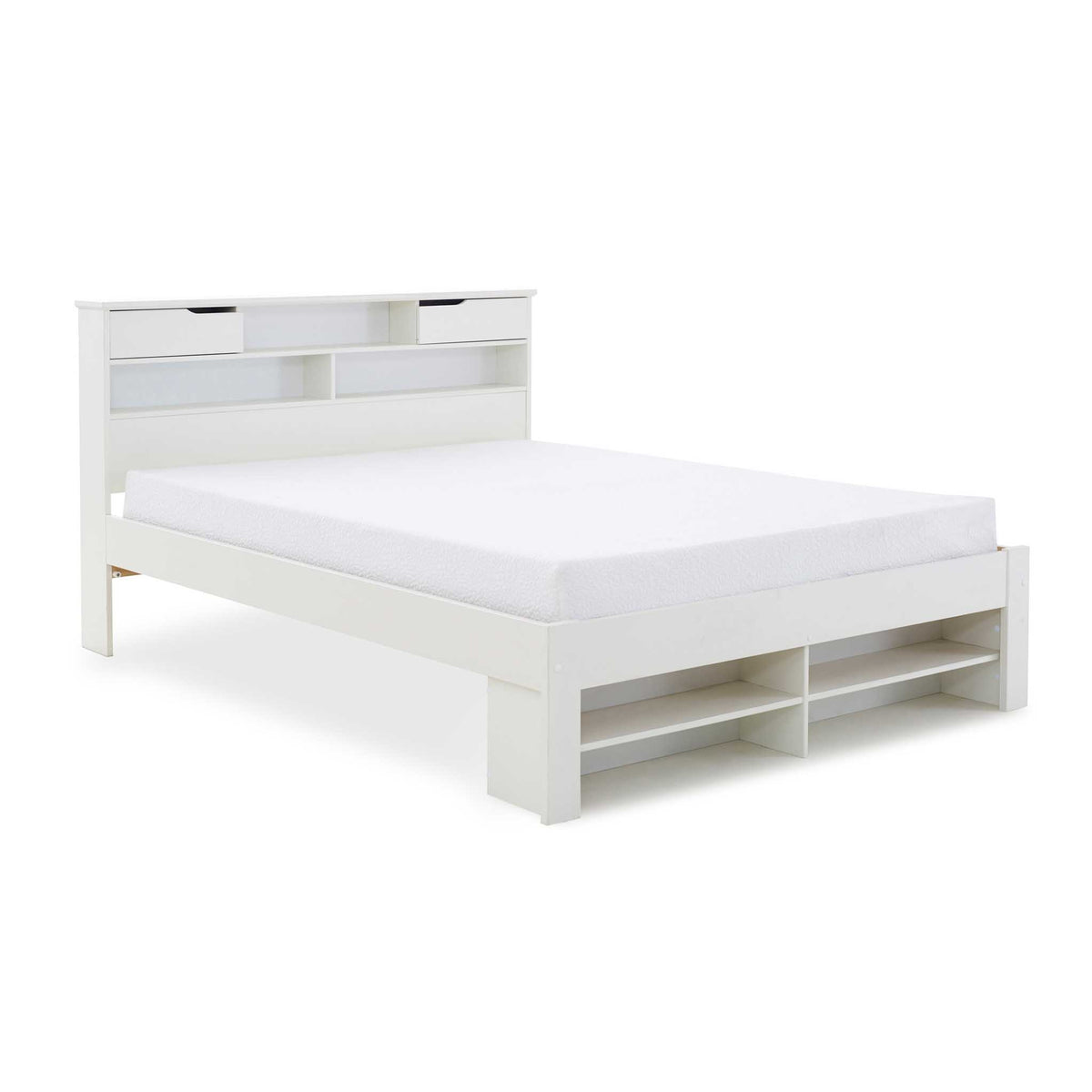 Farndon White Storage Bed with Drawers without drawer