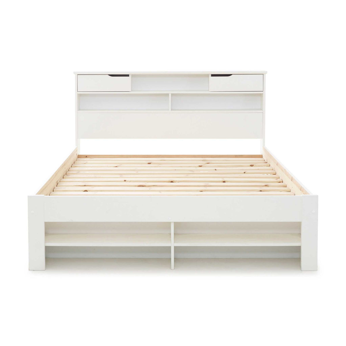 front view of the Farndon White Storage Bed