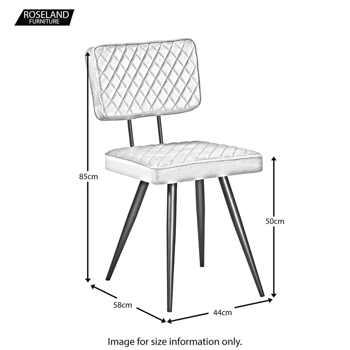 Flynn Dining Chair - Size Guide