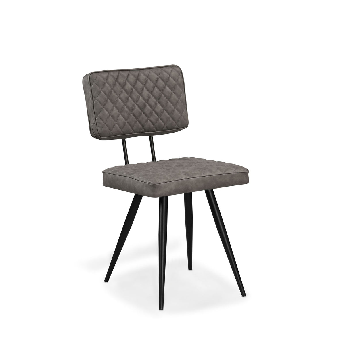Flynn Dining Chair - Grey PU Faux Leather