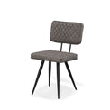 Flynn Dining Chair - Grey PU Faux Leather