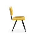 Flynn Dining Chair - Mustard Velvet