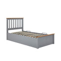 Atlas Grey Single Wooden Ottoman Bed by Roseland Furniture