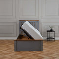 Atlas Grey Single Wooden Ottoman Bed by Roseland Furniture