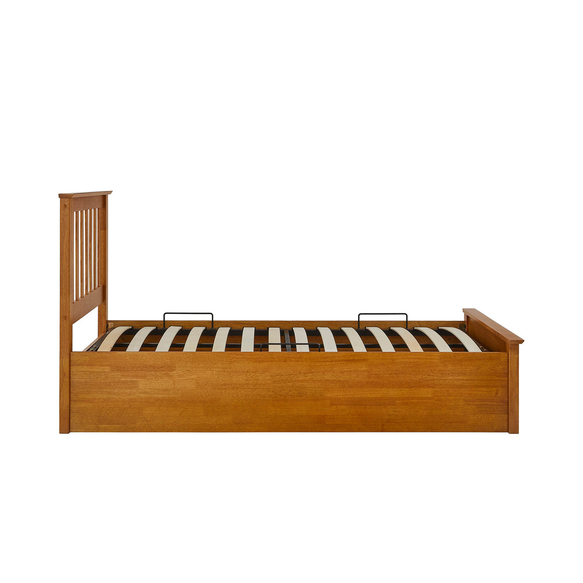 Atlas Oak Single Wooden Ottoman Bed from Roseland Furniture