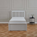 Atlas White Single Wooden Ottoman Bed by Roseland Furniture