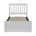 Atlas White Single Wooden Ottoman Bed by Roseland Furniture