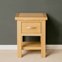 London Oak Lamp Table - Front view