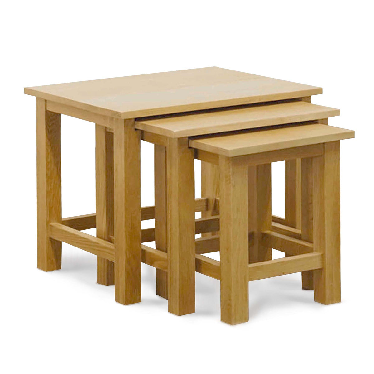 London Oak Nest of Tables by Roseland Furniture