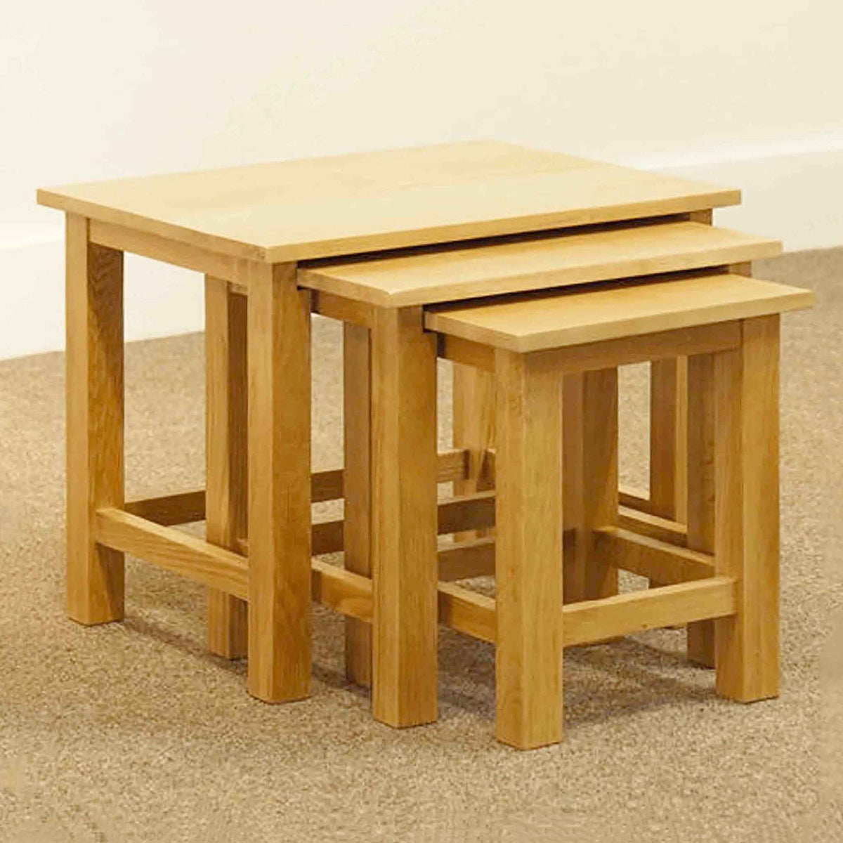 London Oak Nest of Tables