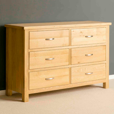 London Oak 3+3 Drawer Chest