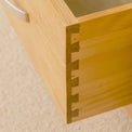 London Oak Bedside Chest - Dovetail joints on drawer