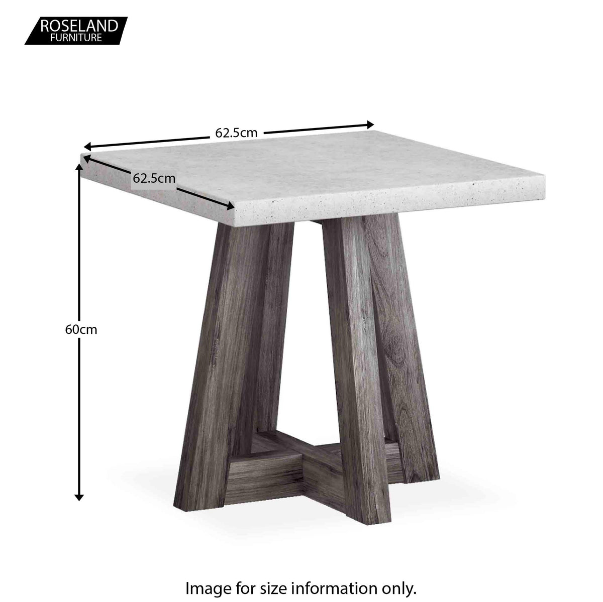 Saltaire Lamp Table - Size Guide
