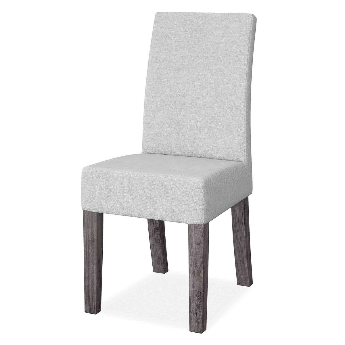 Saltaire Grey Upholstered Fabric Dining Chair with acacia wooden legs 
