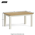 Chichester 150cm Dining Table - Size Guide