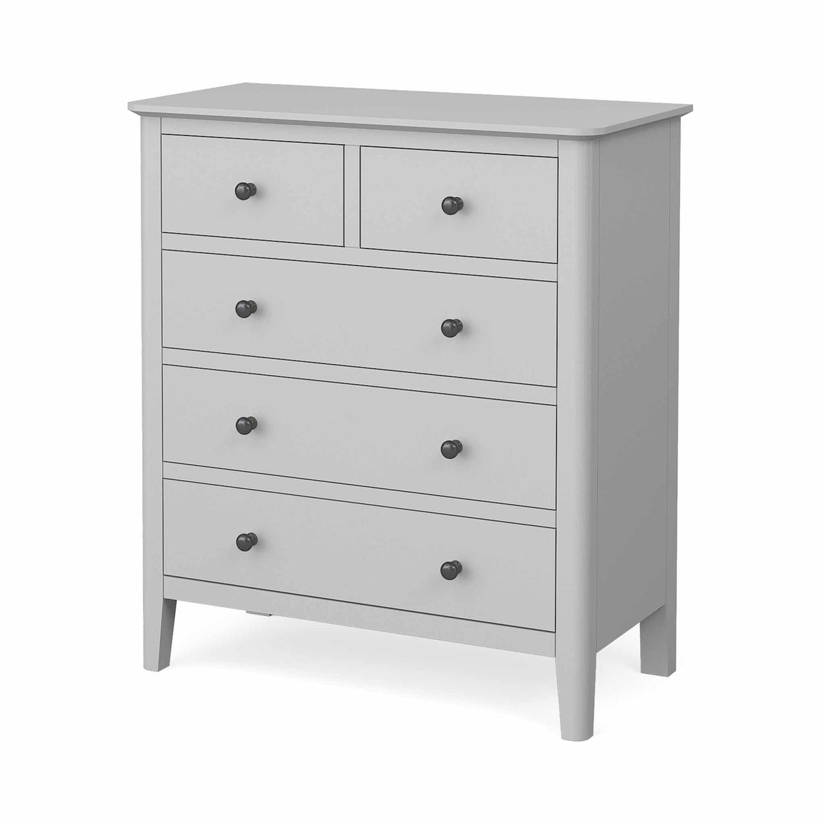 Elgin Grey 2 Over 3 Chest of Drawers - Side view