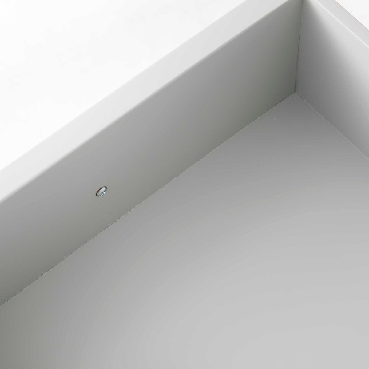 Elgin Grey Side Lamp Table - Inside drawer