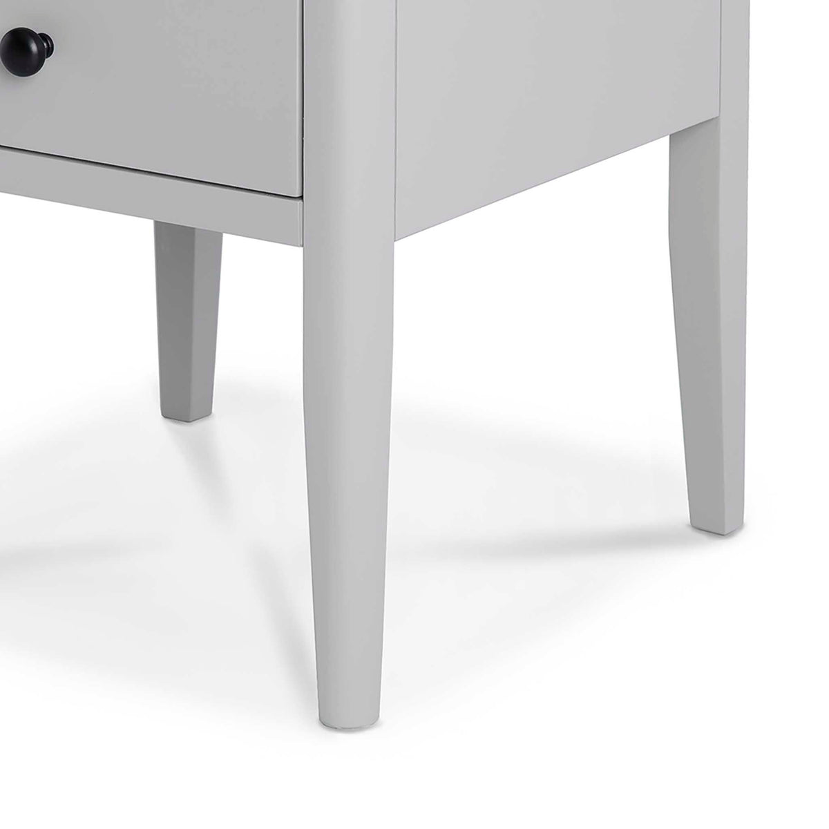 Elgin Grey Side Lamp Table - Close up of table legs