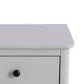 Elgin Grey Side Lamp Table - Close up of top corner