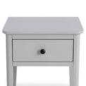 Elgin Grey Side Lamp Table - Close up of drawer