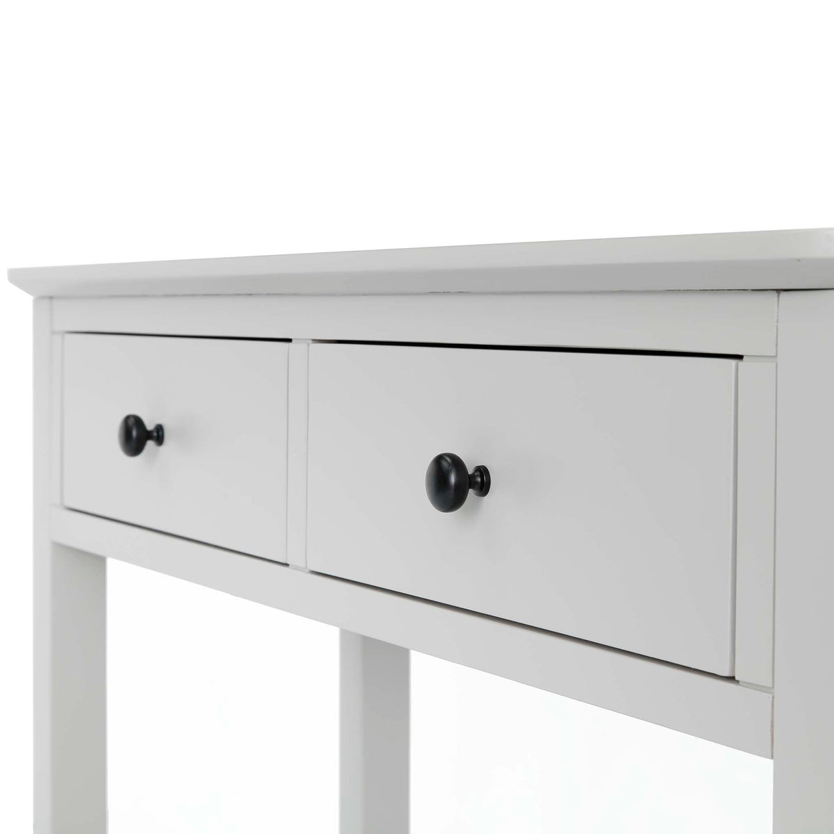 Elgin Grey Large Console Table - Close up of drawers