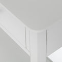 Elgin Grey Large Console Table - Close up of top corner